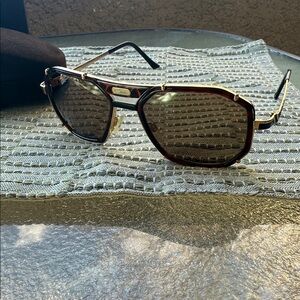 Cazal brown and Gold Designer Sunglasses